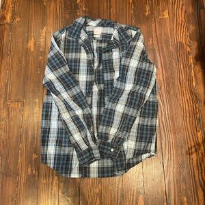 Men's Blue Plaid Shirt